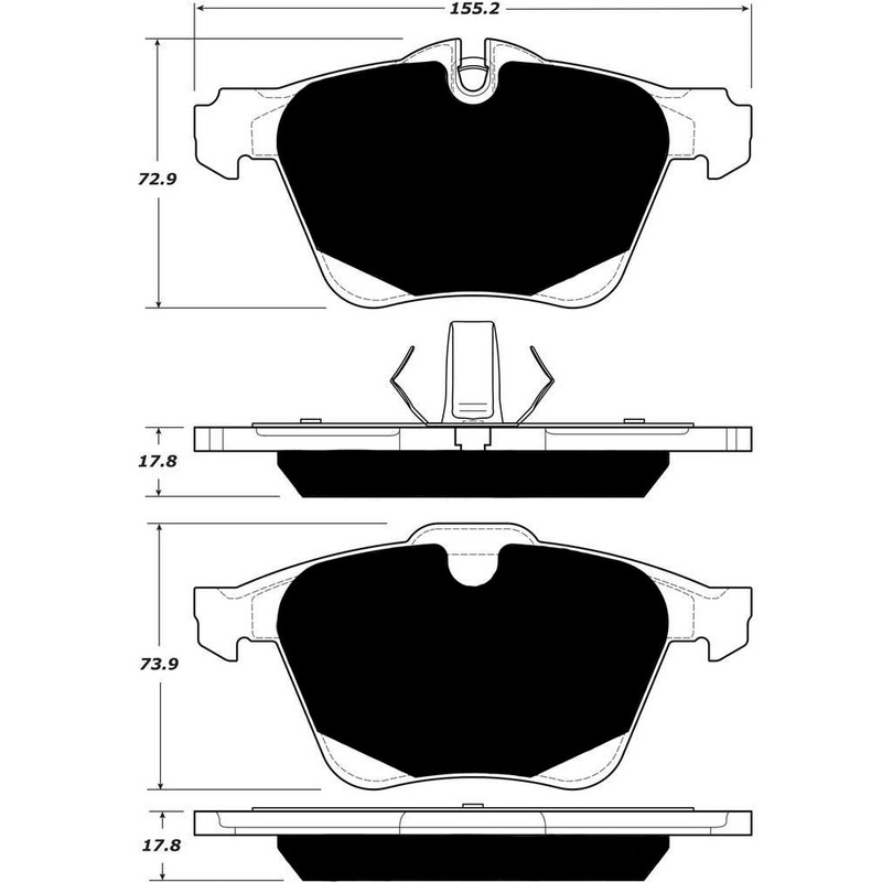 Porterfield Brake Pads for 2015 JAGUAR F-TYPE