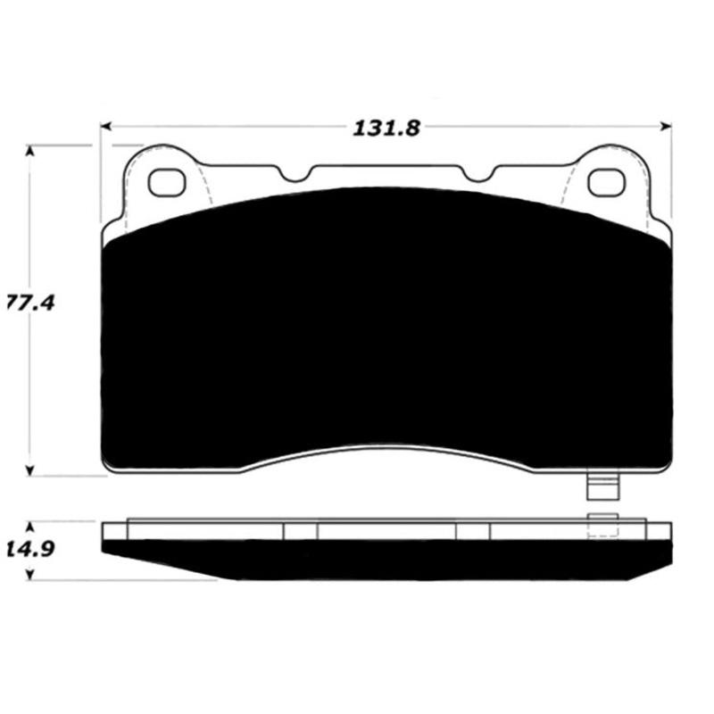 Porterfield Brake Pads for 2017 CADILLAC ATS w/ Brembo Front Calipers