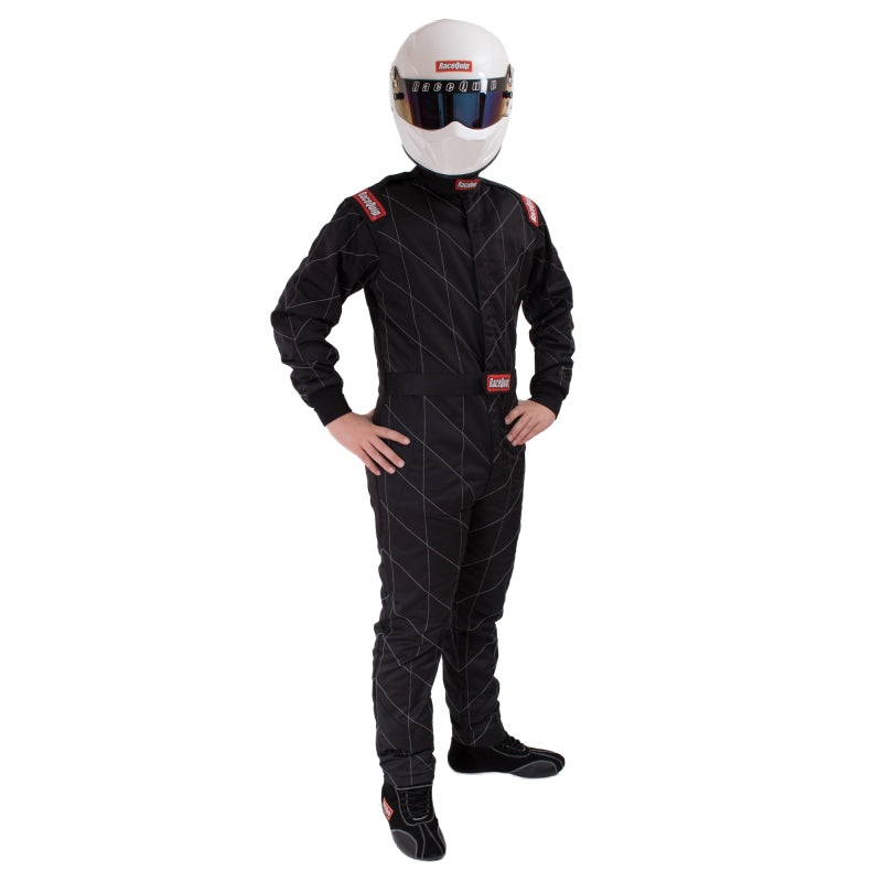 RaceQuip Black Chevron-5 Suit SFI-5 – 3XL