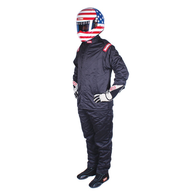 RaceQuip Black Chevron-5 Jacket SFI-5 – Medium