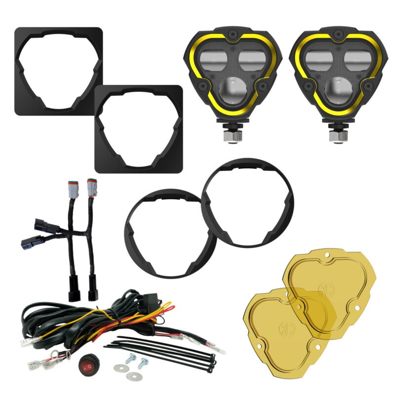 KC HiLiTES FLEX ERA 3 Dual Mode SAE Fog Lights – 2-Light Master Kit for Toyota Aftermarket Bumper