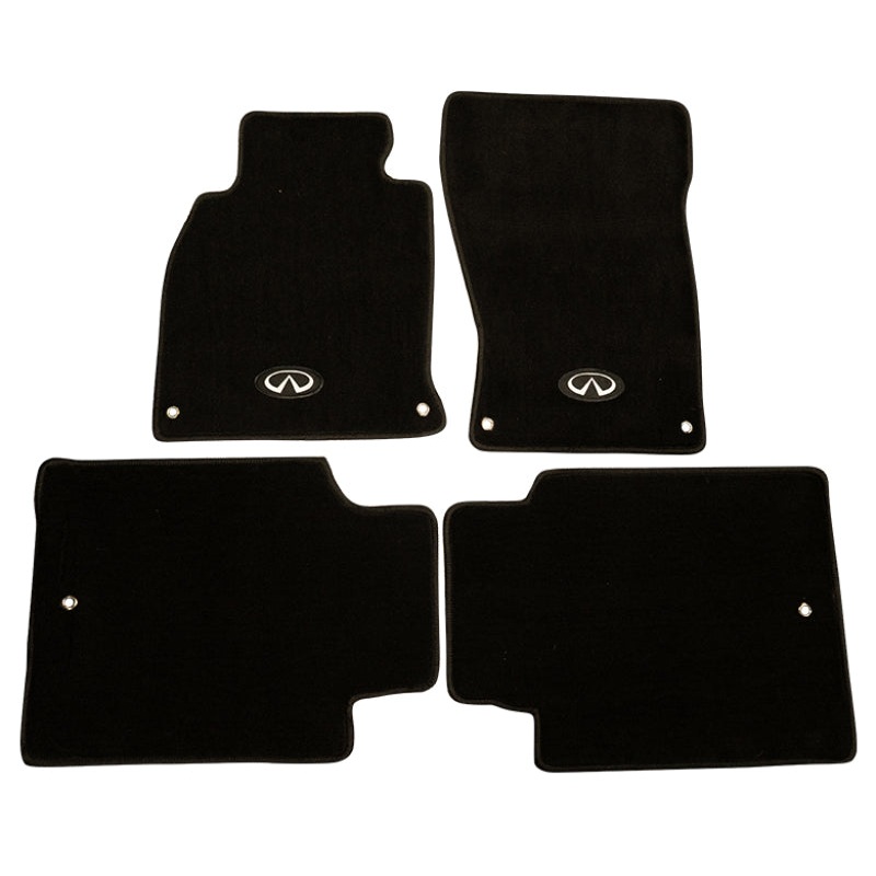 NRG Floor Mats – 13+ Infinity Q70 w/ Infiniti Emblem Logo (4 pieces)