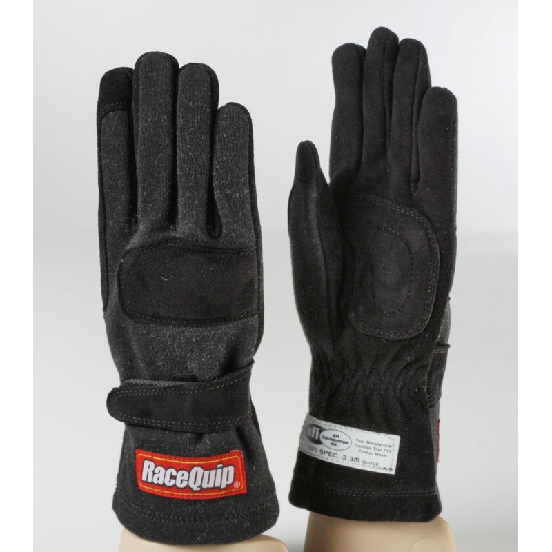 RaceQuip Black 2-Layer SFI-5 Glove Kid – Medium K9