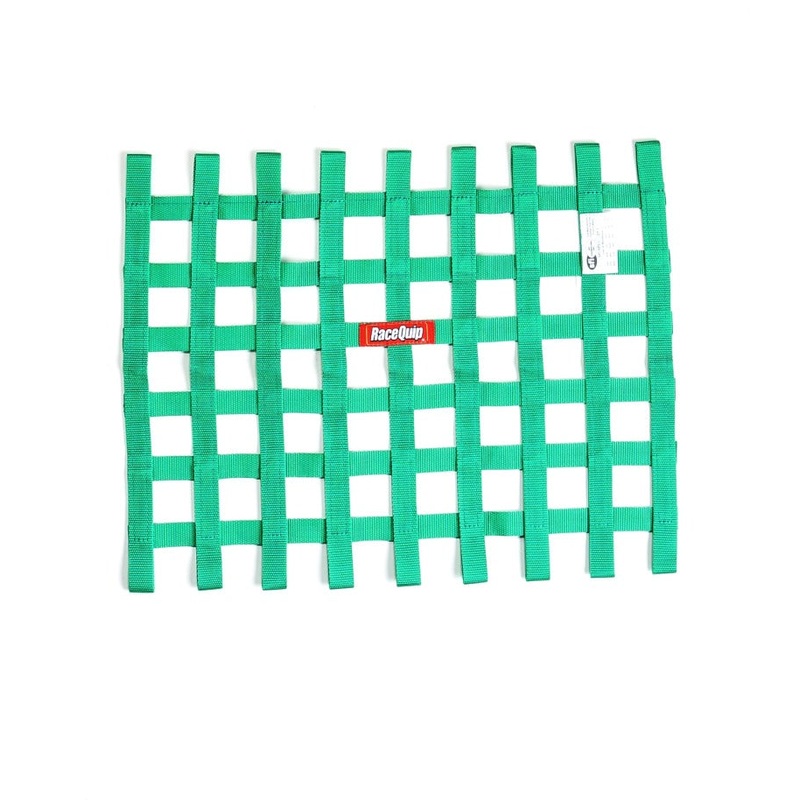 RaceQuip Green SFI Ribbon Window Net
