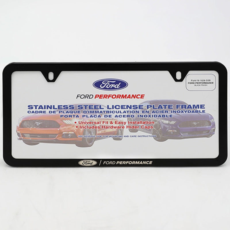 Ford Racing Ford Performance Slim License Plate Frame – Black Stainless Steel