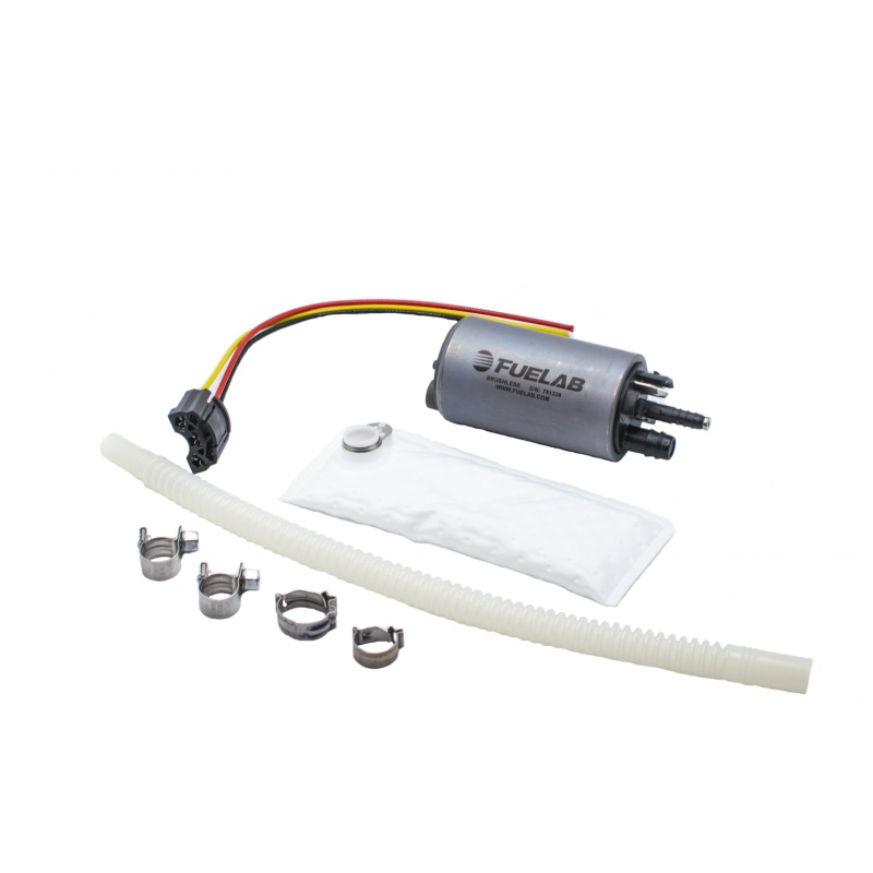 Fuelab 496 In-Tank Brushless Fuel Pump w/9mm Barb & 6mm Barb Siphon – 500 LPH