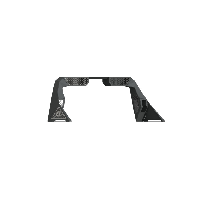 Road Armor 10-19 Dodge 1500 iD Headache Rack w/Bedrail Pod/Dual 10in Pod/Brake Lamp Relief/Hyve -Raw