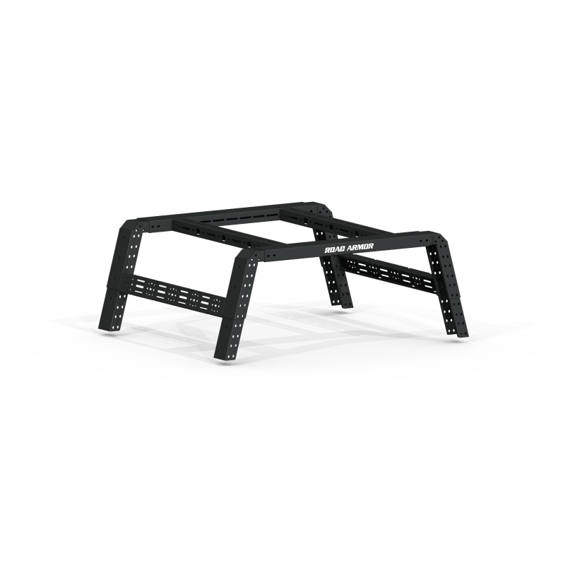 Road Armor Universal 5-1/2-6ft Bed TRECK Adj Bed Rack – Tex Blk (w/o Brackets)