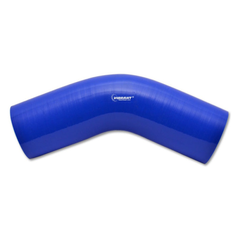 Vibrant 4 Ply Reinforced Silicone Elbow Connector – 2.75in I.D. – 45 deg. Elbow (BLUE)