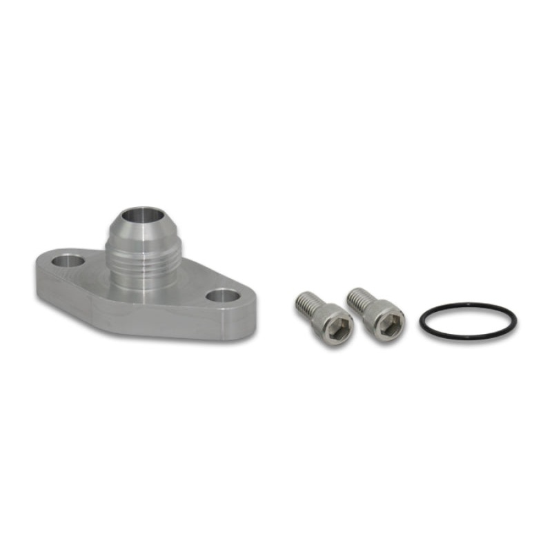 Vibrant Aluminum Oil Drain Flange w/ -10 AN Male for Garrett GT6041