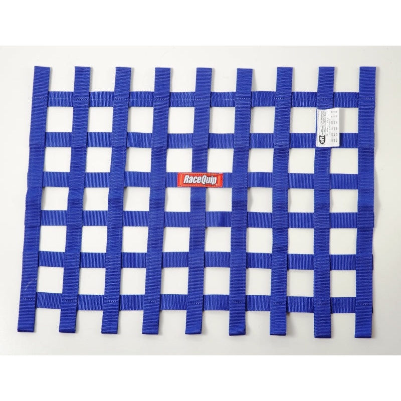 RaceQuip Blue 18in H x 24W SFI Ribbon Window Net
