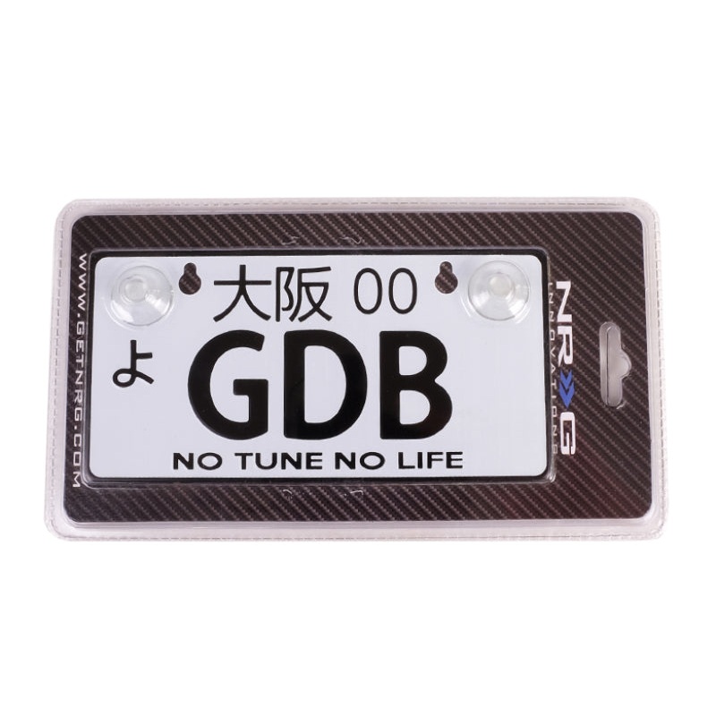 NRG Mini JDM Style Aluminum License Plate (Suction-Cup Fit/Universal) – GDB
