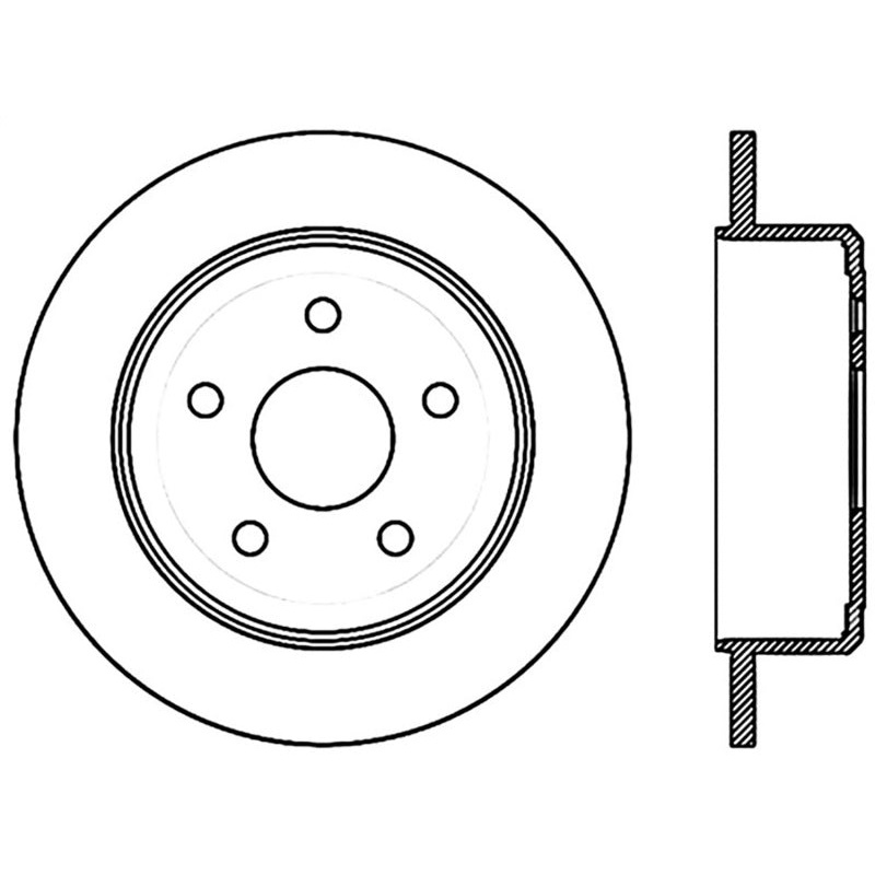 Stoptech 07-14 Jeep Wrangler Performance Rear Cryo Brake Rotor