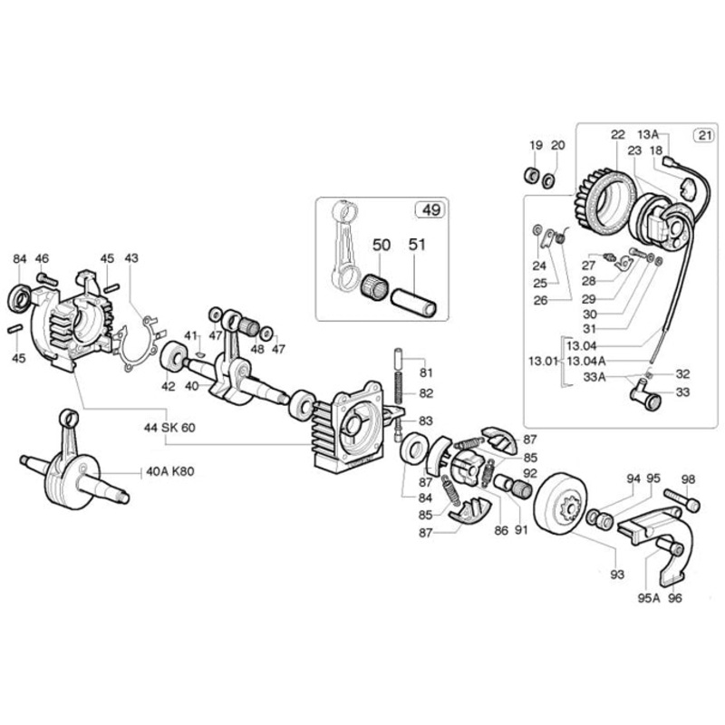 98. (NORM-098) K80 Screw M6x20