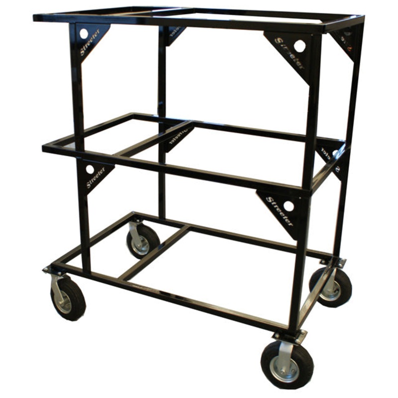 Streeter Three Level Stacker Kart Stand, Sprint Karts, Black Powder Coat
