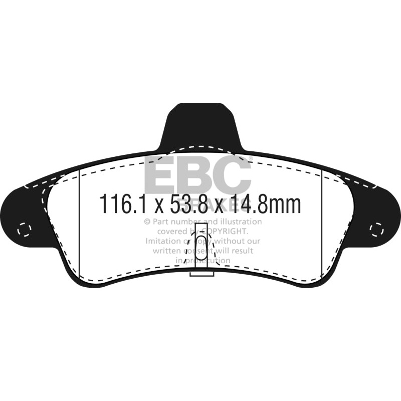 EBC 2001-2003 Mercury Cougar 2.0L Greenstuff Rear Brake Pads