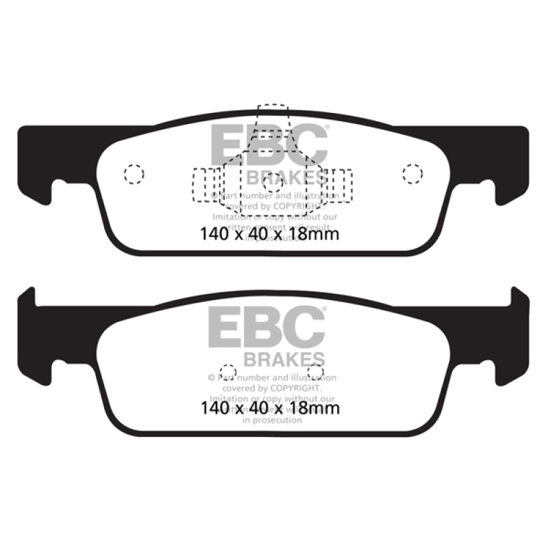 EBC 2016-2017 Smart Fortwo 0.9L Turbo Greenstuff Front Brake Pads