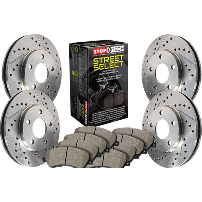 StopTech 08 Subaru Impreza WRX (Exc STi) Front & Rear Slotted Sport Brake Kit