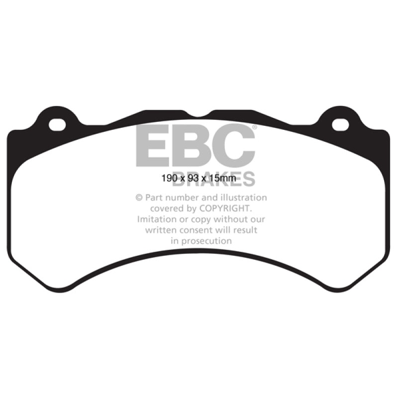 EBC 2016+ Cadillac ATS-V 3.6L Twin Turbo Orangestuff Front Brake Pads