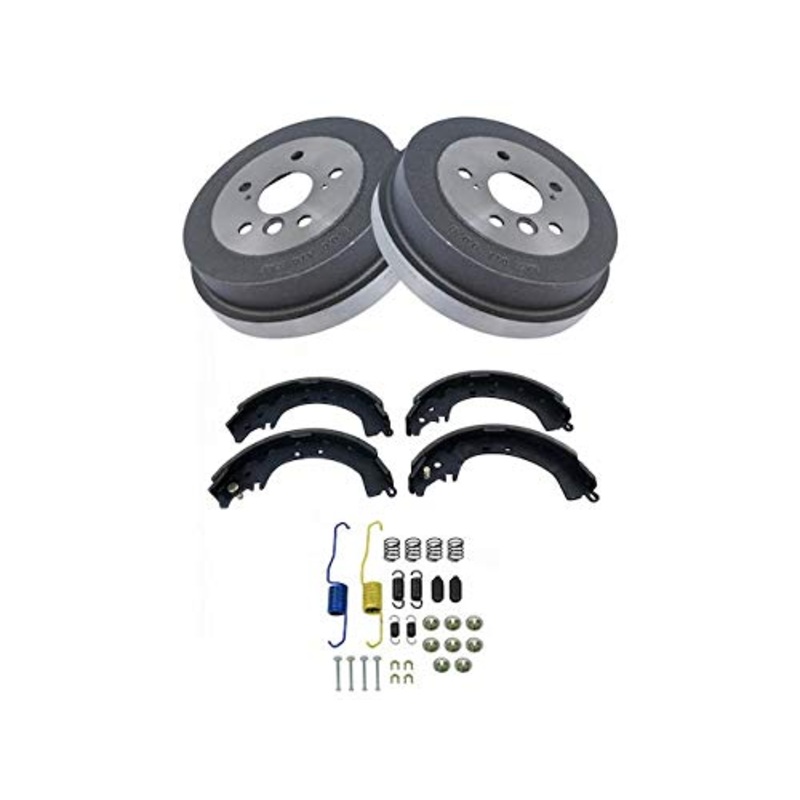 Rear Brake Drum and Brake Shoe Kit – 4 Piece – Compatible with 1992-2006 Toyota Camry
