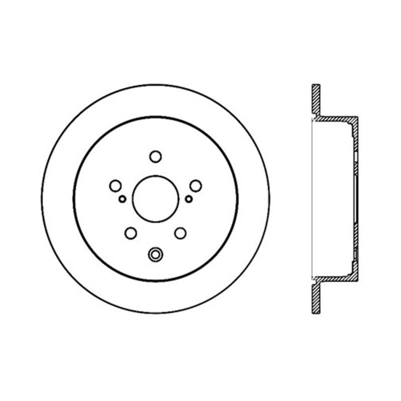 StopTech 14-16 Toyota Highlander Sport Drilled Rear Driver Side Brake Rotor