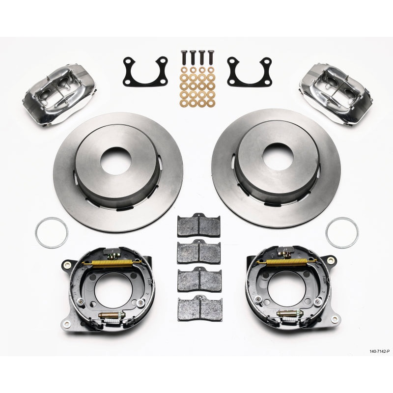 Wilwood Forged Dynalite P/S Park Brake Kit Polished Big Ford 2.36in Offset Currie Blank