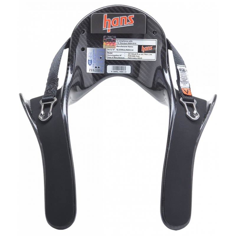 HANS Device Pro Ultra Lite Head & Neck Restraint Post Anchors Medium 20 Degrees