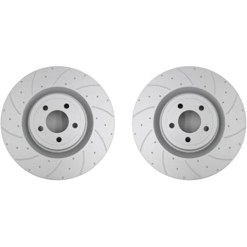 Pedders 2015+ Ford Mustang GT S550 w/ PP Front Drilled & Slotted Brake Rotors – Pair