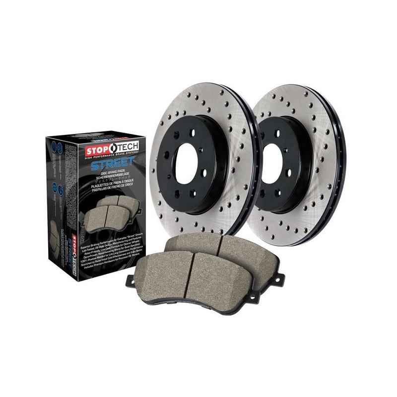 StopTech 00-04 Audi A6 Quattro 4 Wheel Drilled Sport Brake Kit