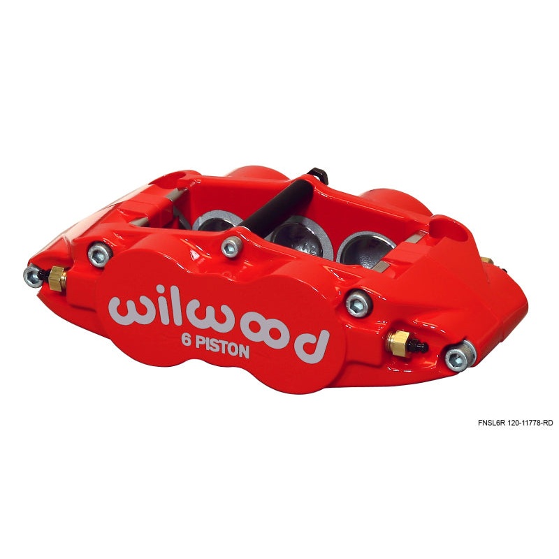 Wilwood Caliper-Narrow Superlite 6R-RH – Red 1.62/1.12/1.12in Pistons 1.25in Disc
