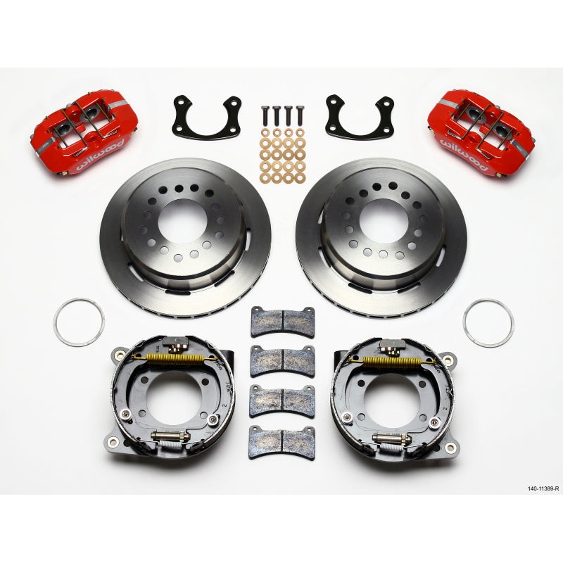 Wilwood Dynapro Low-Profile 11.00in P-Brake Kit – Red New Big Ford 2.50in Offset