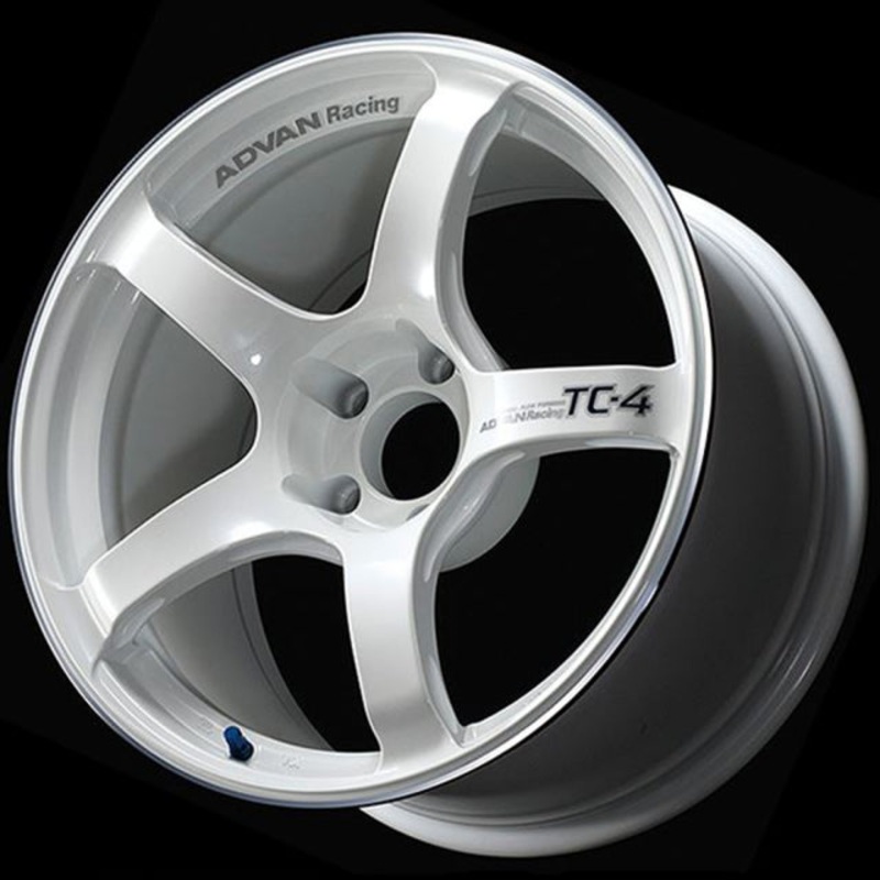 Advan TC-4 Wheel – 18×8.5 +38 | 5×114.3 | Racing White Metallic & Ring