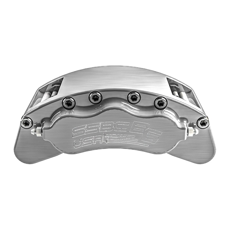 American Made B6-Brawler 6 Piston Direct Fit Billet Aluminum Rear Caliper. Clear CPA-22402A