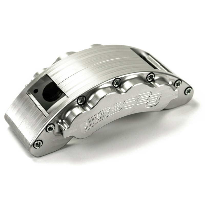 American Made B8-Barbarian 8-Piston Billet Aluminum Rear Caliper Assembly W/Pads. Clear CPA-22226A