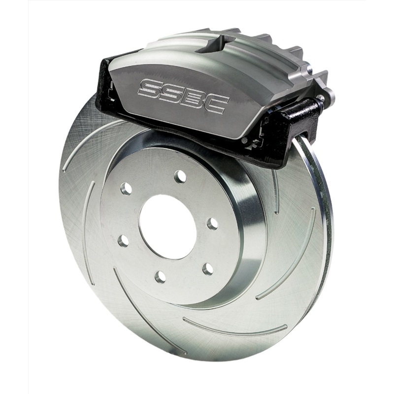 American Made Tri-Power 3-Piston Billet Aluminum Front Disc Brake Kit W/Rotors. Clear A126-56