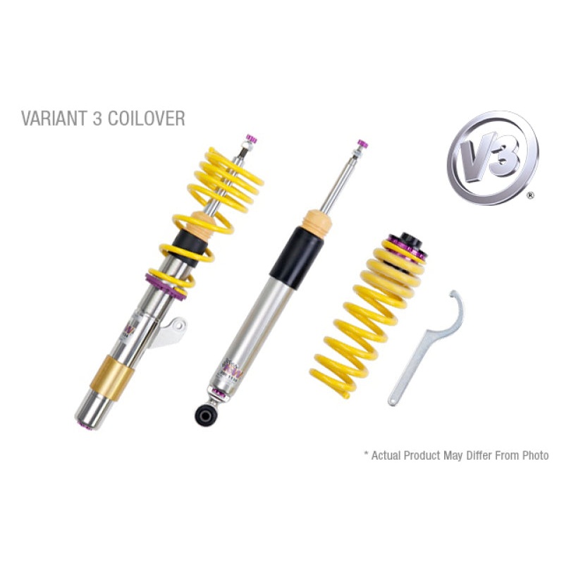 KW Coilover Kit V3 Audi A4 S4 (8K/B8) w/ electronic dampening controlSedan FWD + Quattro