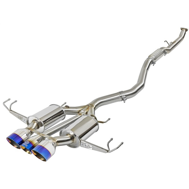 aFe Takeda 3 IN 304 Stainless Steel Cat-Back Exhaust System w/ Blue Flame Tips – 2017-2021 Honda Civic Type R (FK8)