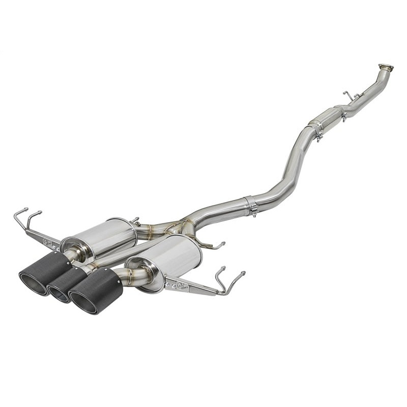 aFe Takeda 3 IN 304 Stainless Steel Cat-Back Exhaust System w/ Tri-Carbon Tips – 2017-2021 Honda Civic Type R (FK8)