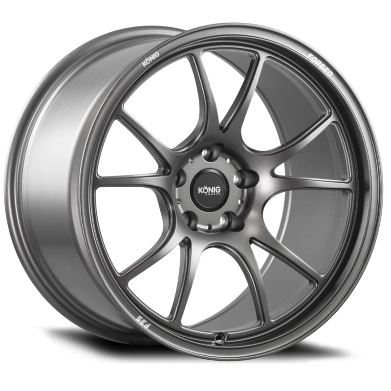 Konig Forged F3S 18X9 5X130 ET46 Satin Charcoal Knurled Bead