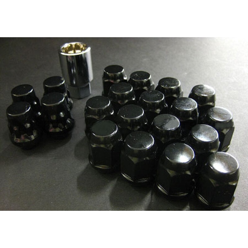 Project Kics 16 LUGS + 4 LOCKS Black Bullock And Nut Set – 12X1.50
