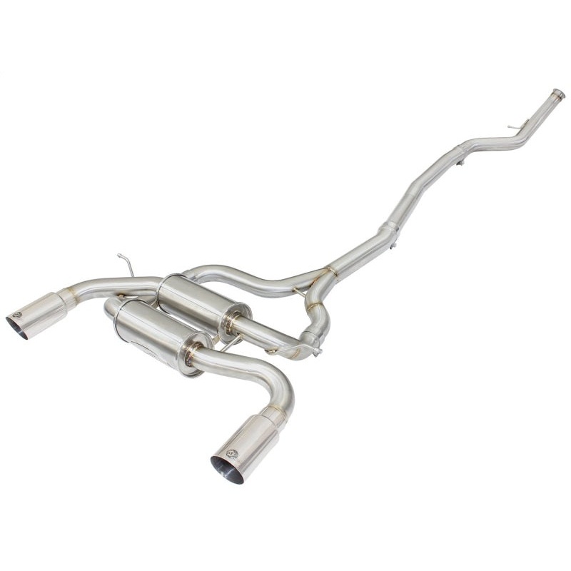 aFe MACHForce XP SS-304 Polish Tip 2.5in Dia Cat Back Exhaust 12-14 BMW 335i (F30) 3.0L (t)