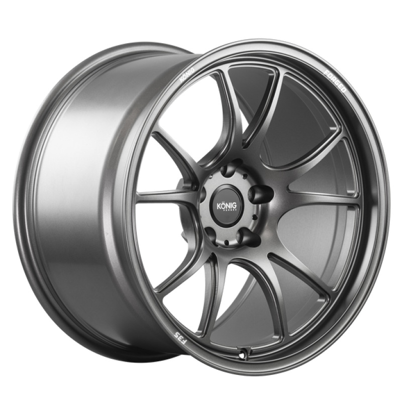 Konig Forged F3S 19X12 5X130 ET65 Satin Charcoal Knurled Bead