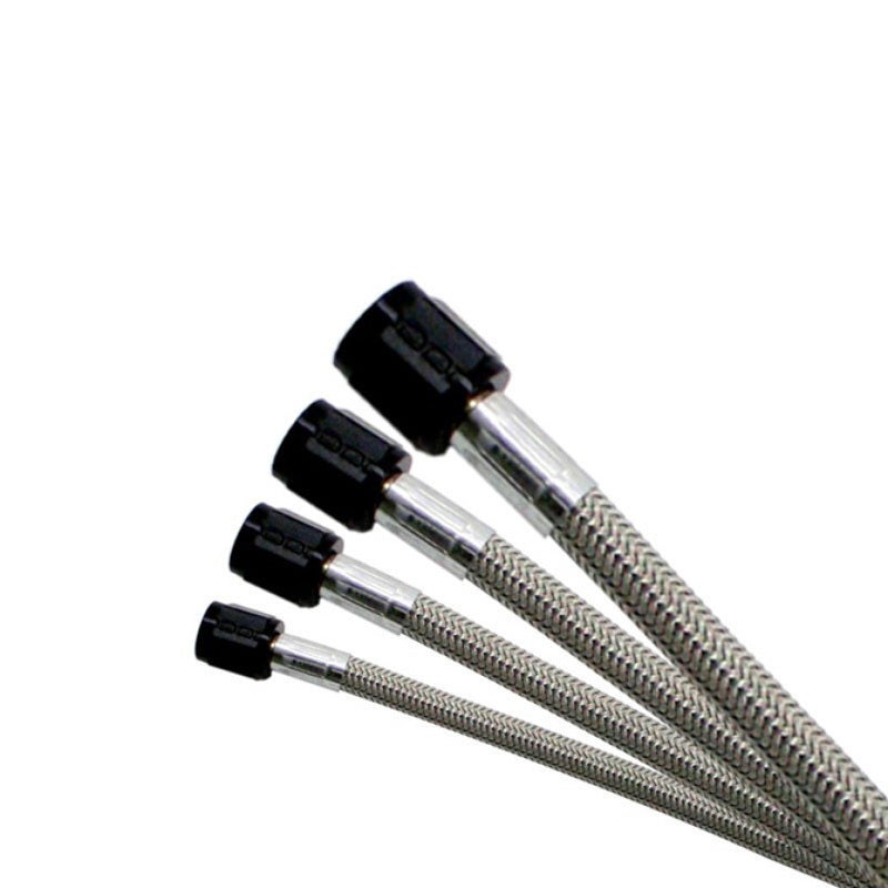 Nitrous Express 8AN 18in Stainless Steel Braided Hose (Black Ends)