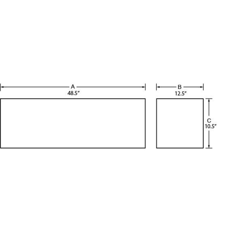 Tradesman Aluminum Flush Mount Truck Tool Box (48in.) – Black