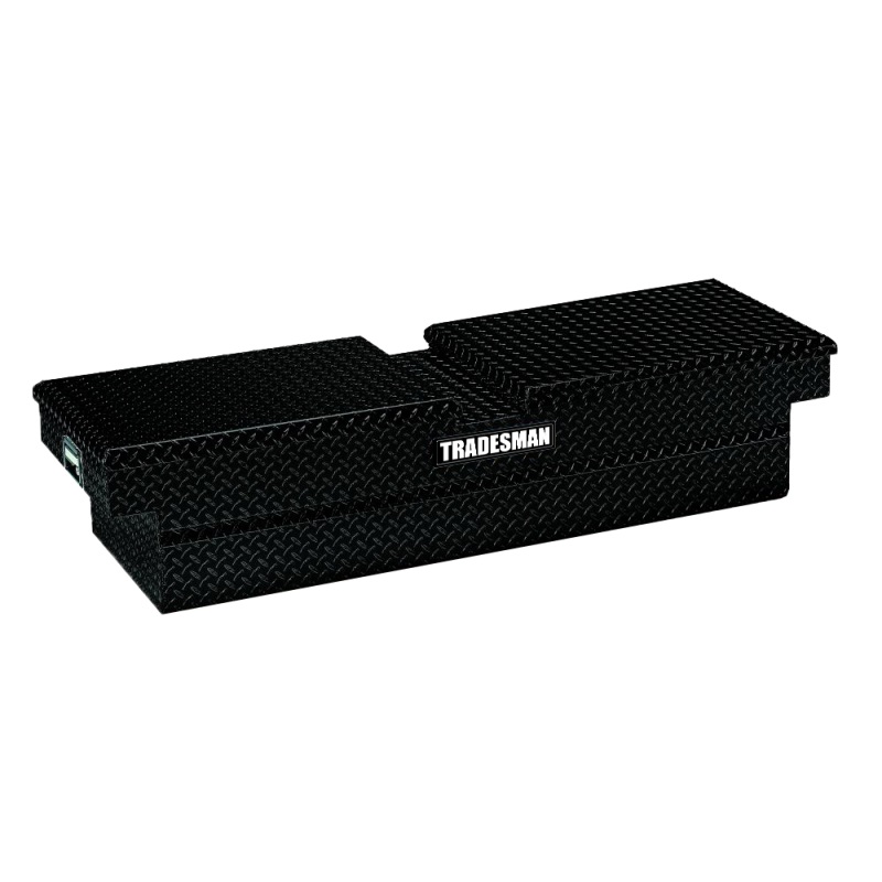 Tradesman Aluminum Gull Wing Cross Bed Truck Tool Box (70in.) – Black