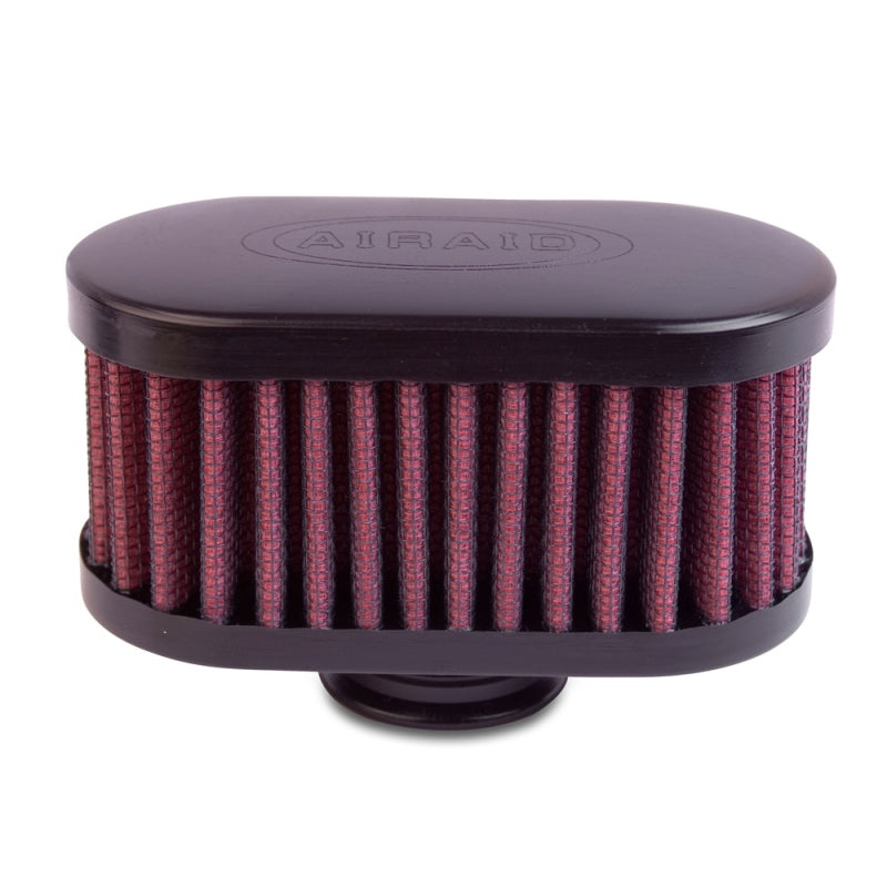 Airaid Rubber Top 1in ID – Push On 4in x 2in Oval OD 2in Tall Breather Filter