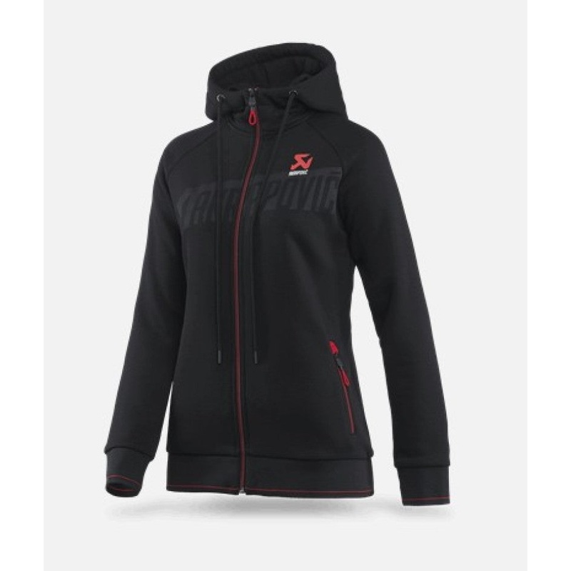 Akrapovic Womens Corpo Zip Hoodie Black – Small
