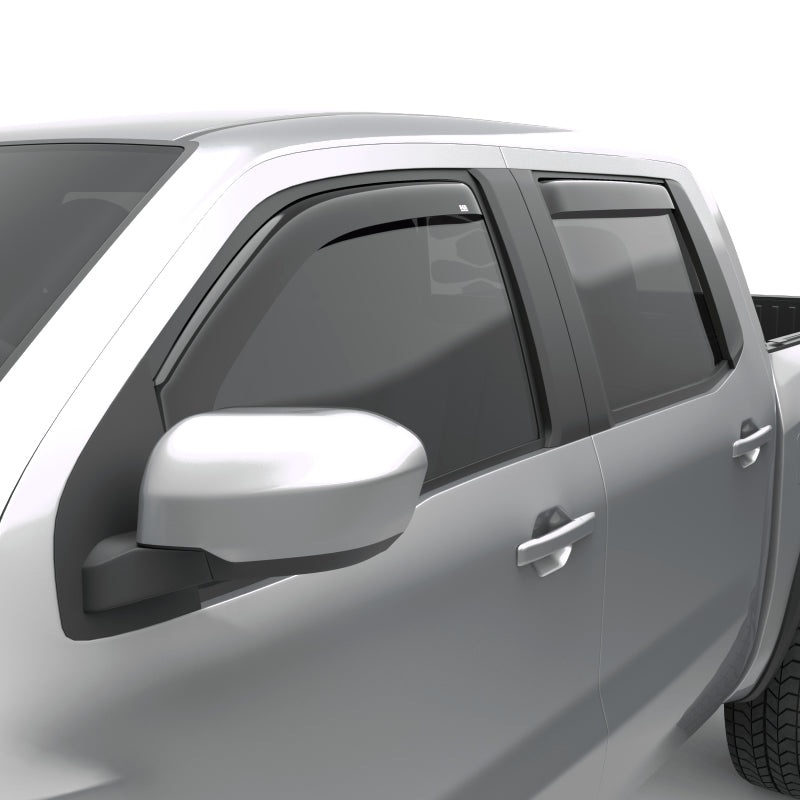 EGR 2022+ Nissan Frontier In Channel Window Visors Front/Rear Set – Dark Smoke Crew Cab