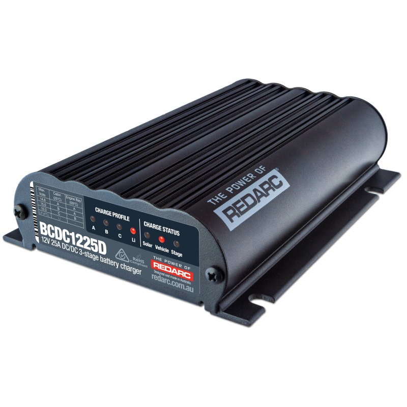 REDARC DC/DC Dual Input In-Vehicle Battery Charger – 12V 25A