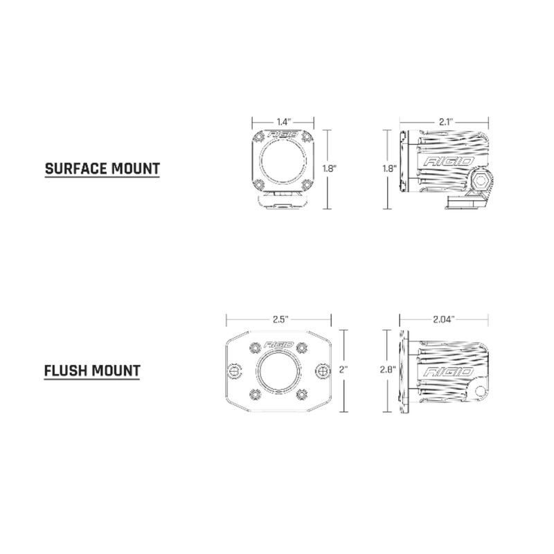 Rigid Industries Rigid Ignite LED Light – Spot / Surface / Black Housing / Each (RIG20511)